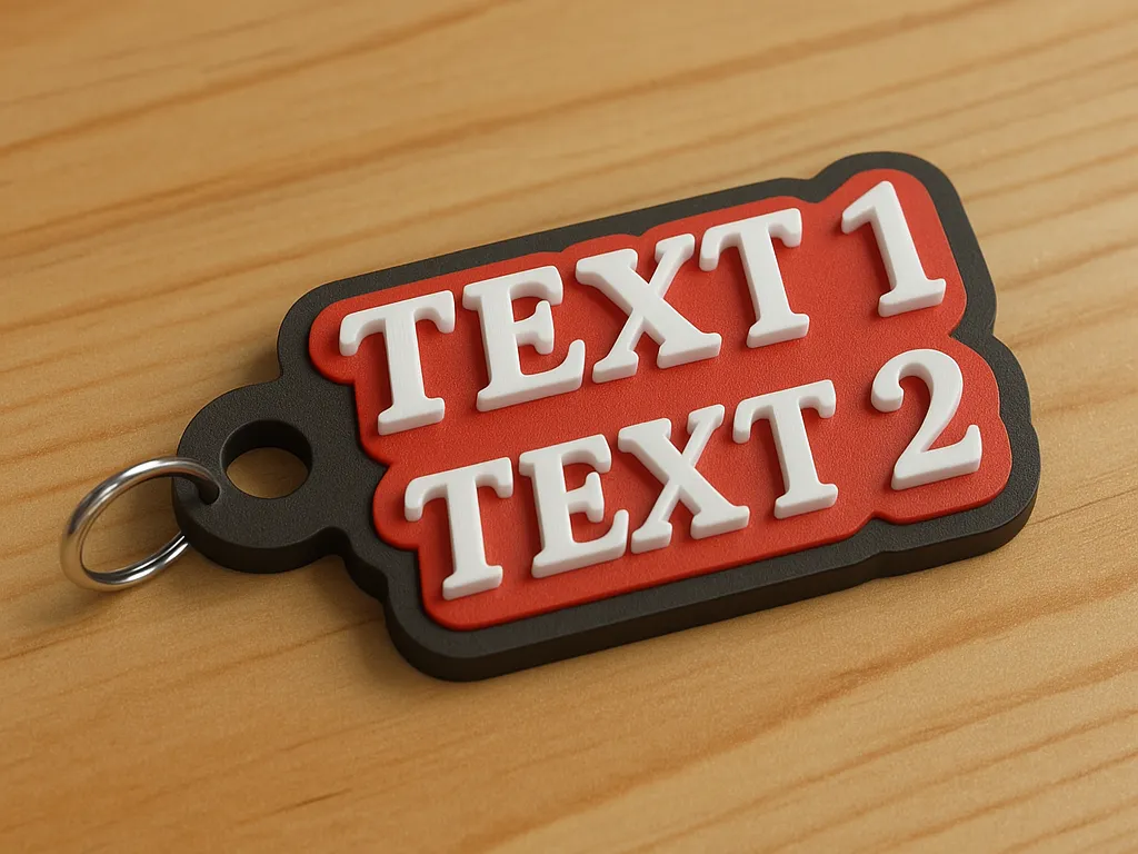 Parametric Multi-Layer Keychain Generator