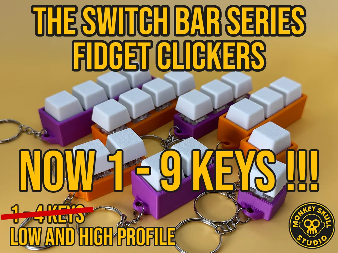 Switch Bar Series: 1-9 Key MX Fidget Clickers