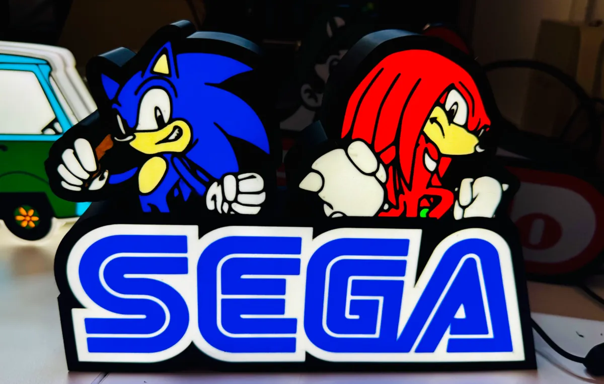 SEGA with Sonic and Knuckles Light Up Sign
