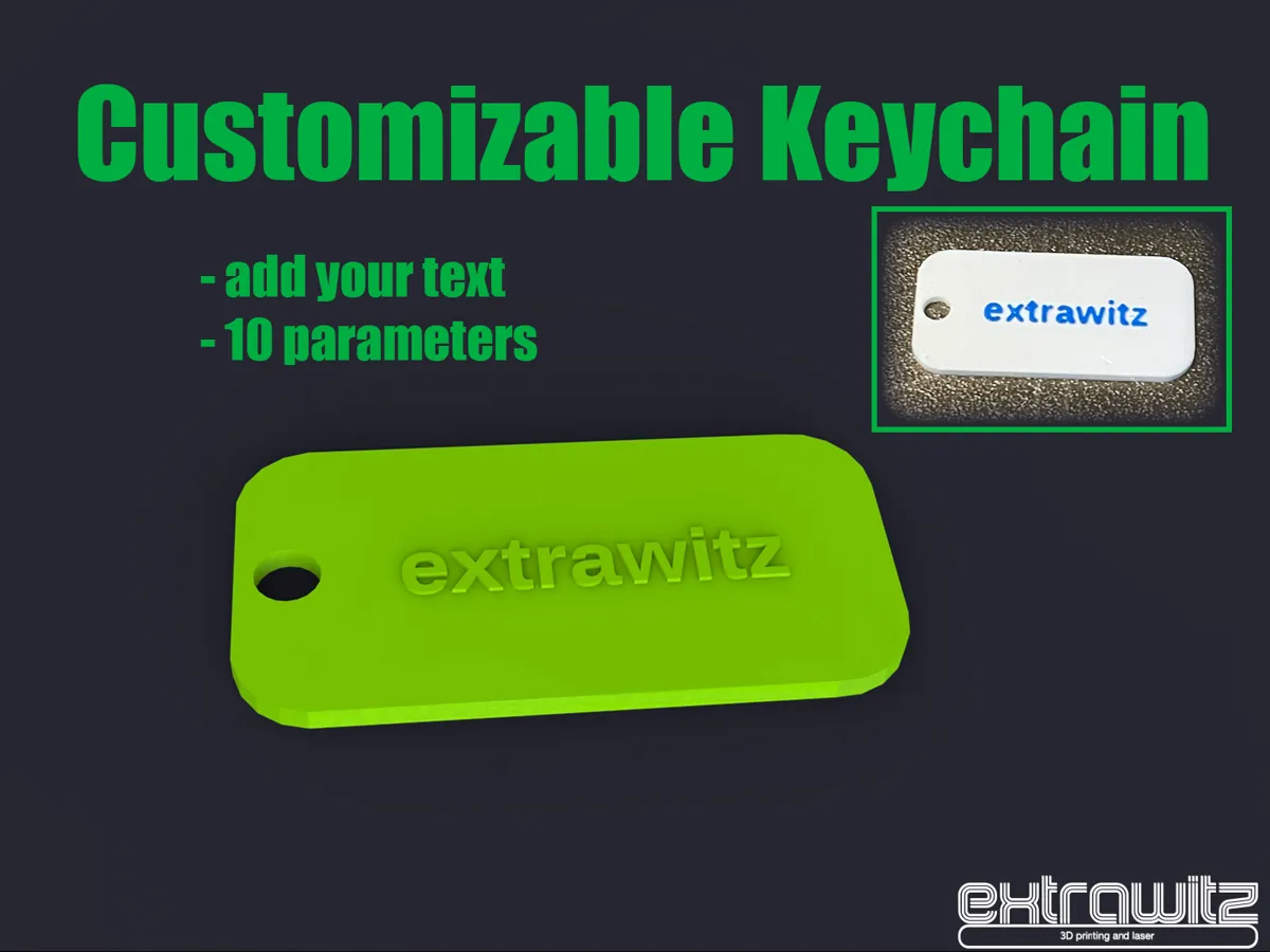 Keychain with customizable text (10 parameters) - Photo & Custom Keychains, in stock in India