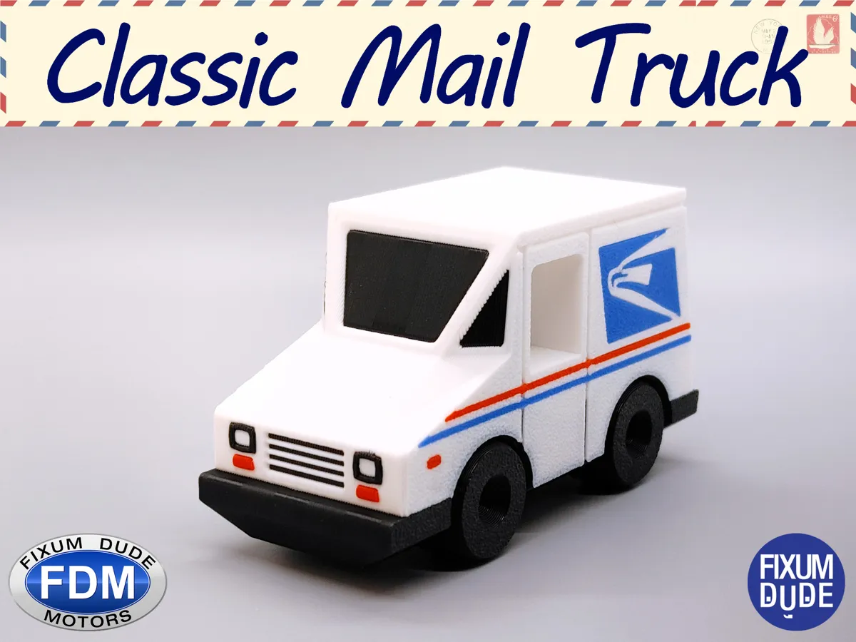 Fixum Dude Motors Classic Mail Truck, photo 2 of 4 - Fixum Dude Motors Classic Mail Truck Home Decor Items