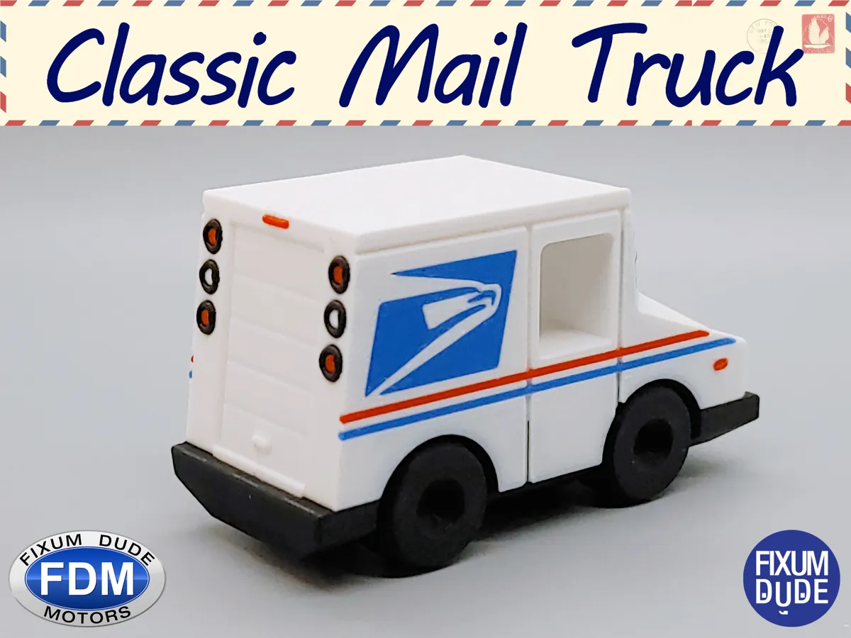 Fixum Dude Motors Classic Mail Truck, photo 3 of 4 - Fixum Dude Motors Classic Mail Truck Home Decor Items