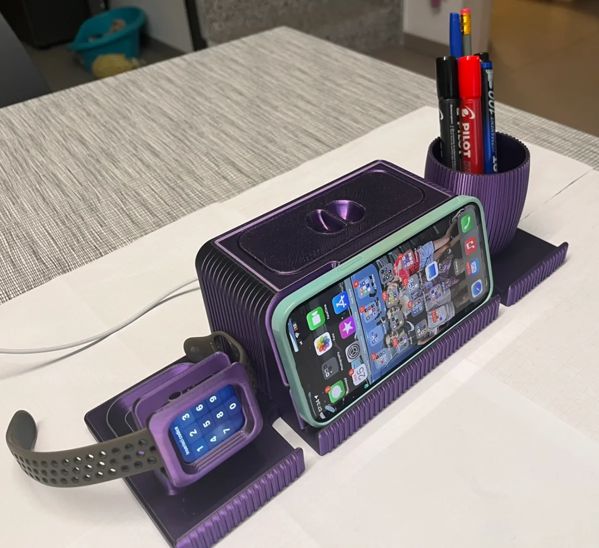 iPhone and Apple Watch Desk Charging Stand - Office, in stock in India