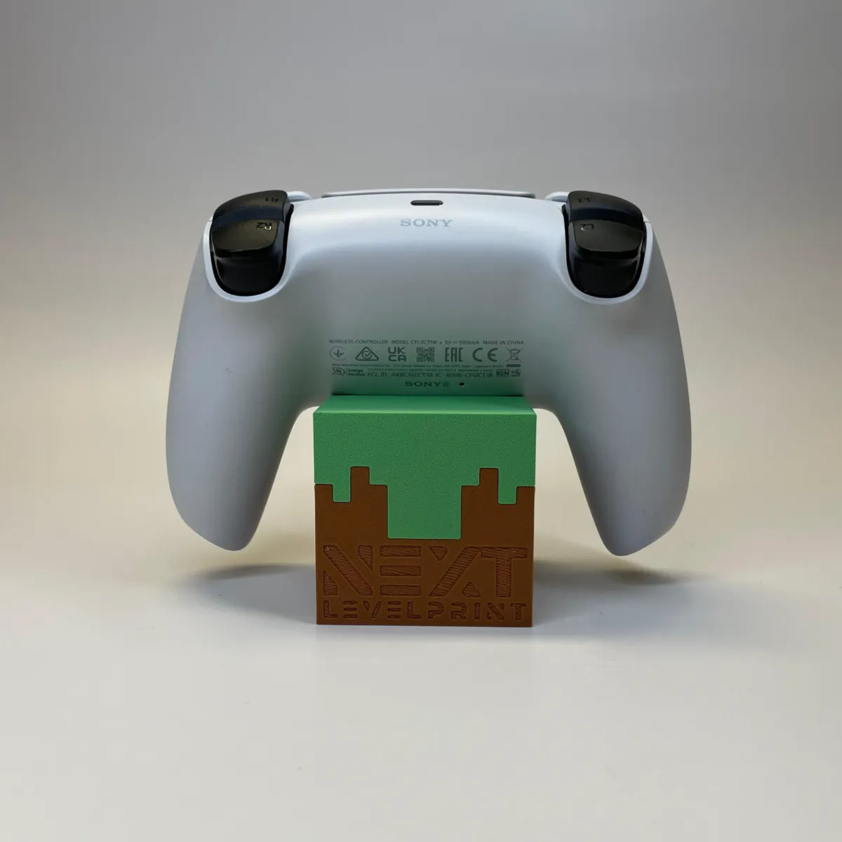 Grass Block PS5 Controller Stand, photo 3 of 3 - Grass Block PS5 Controller Stand Gaming Accessories