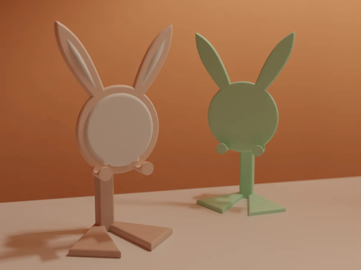 Adjustable bunny phone stand - no extra hardware! - Office, in stock in India