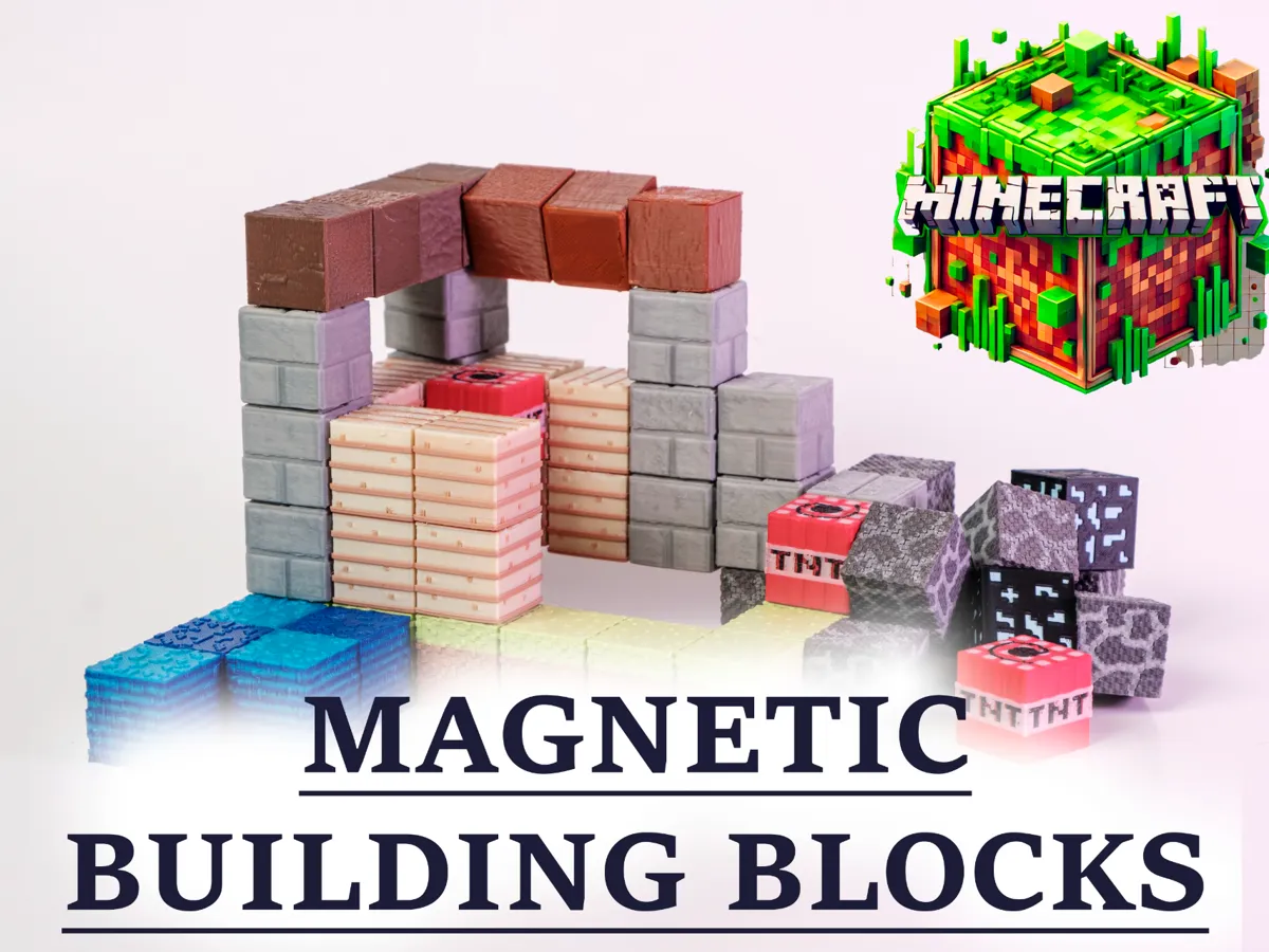 Small Magnetic Minecraft themed blocks - Construction Sets, in stock in India