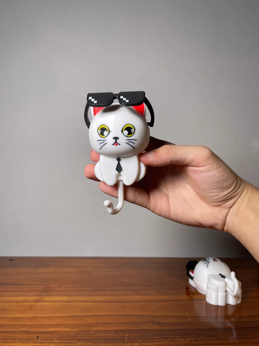 Cat Cool with Glasses Key Holder, photo 3 of 3 - Cat Cool with Glasses Key Holder Storage & Organisation