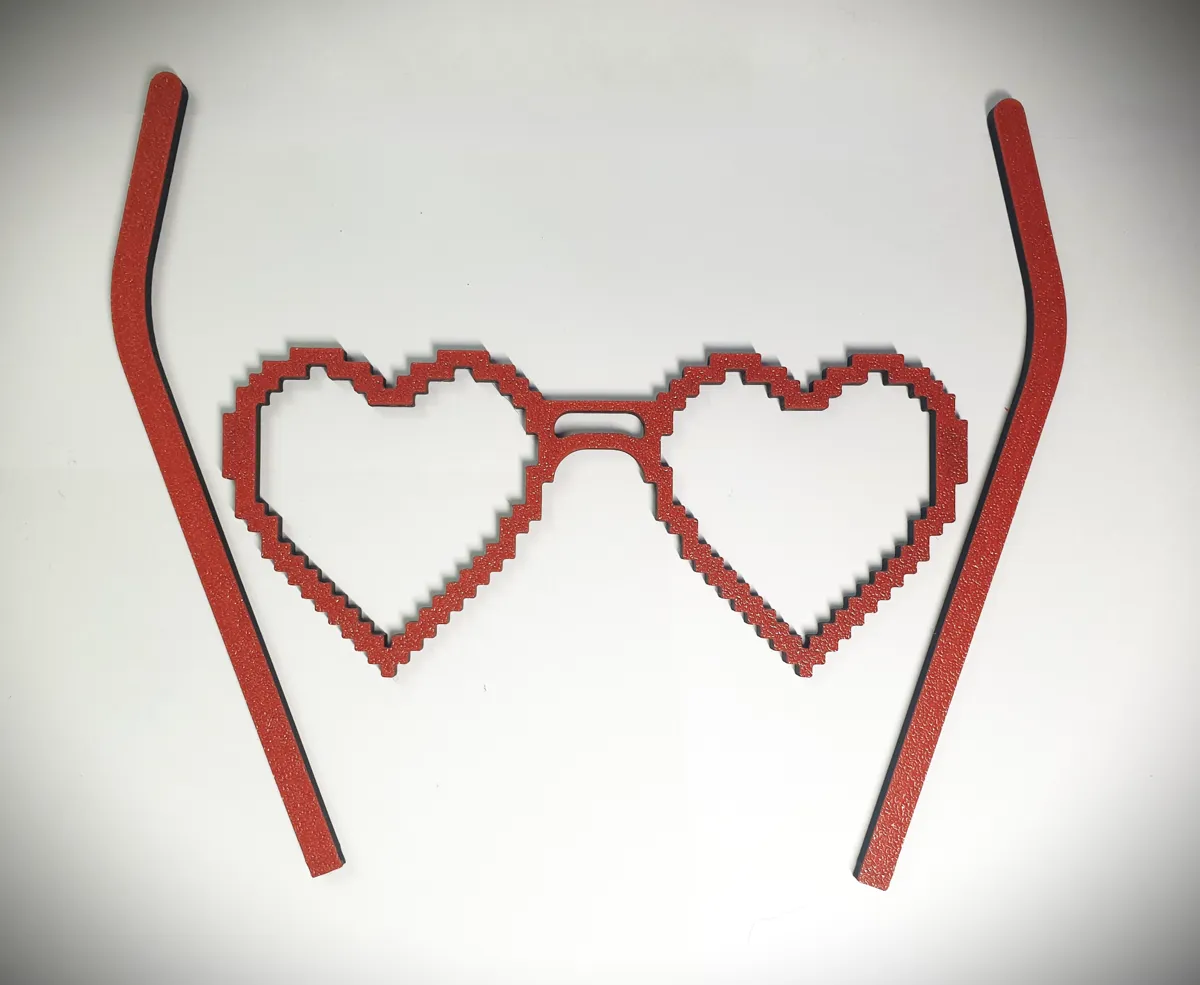 Pixel Heart Valentine's Glasses, photo 3 of 3 - Pixel Heart Valentine's Glasses Fashion