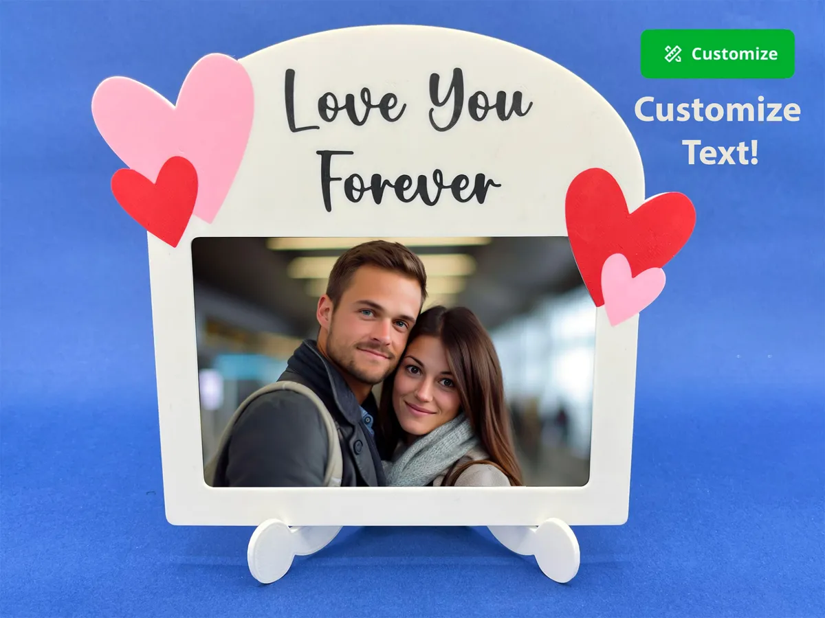 Snap-Together Heart Customizable Love Photo Frame