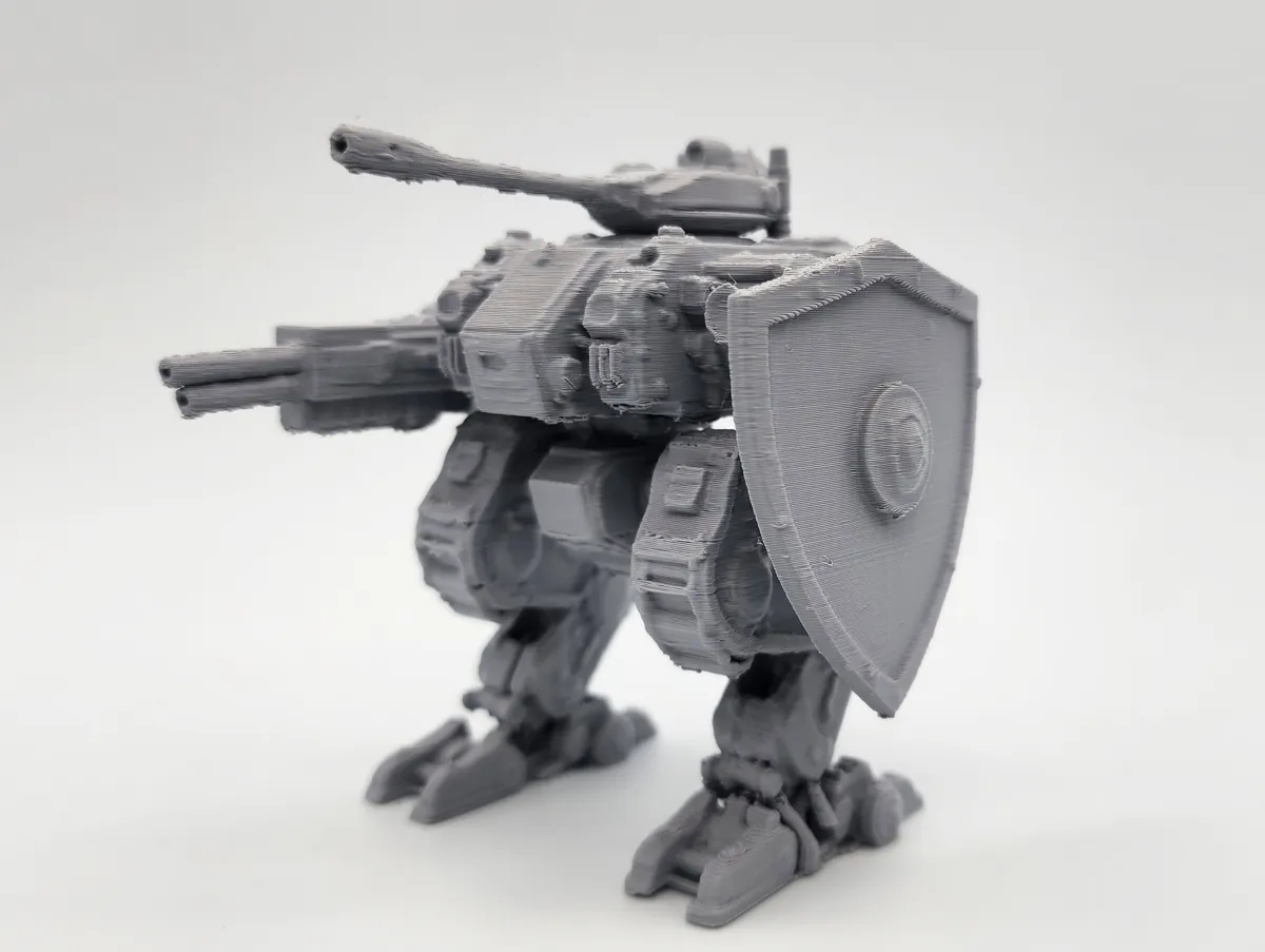 Bipedal Battle Mech with Shield