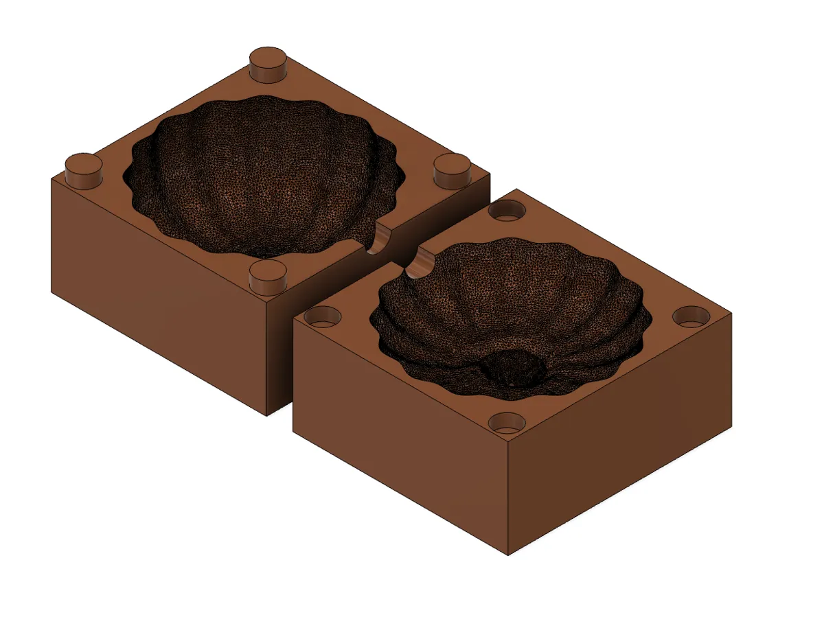 Pumpkin candle mold