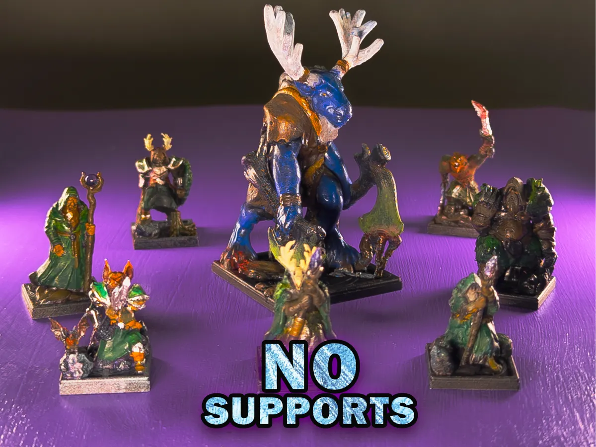 Druid Pack, 8 Plug & Play Miniatures