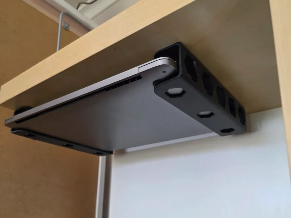 Under desk laptop holder