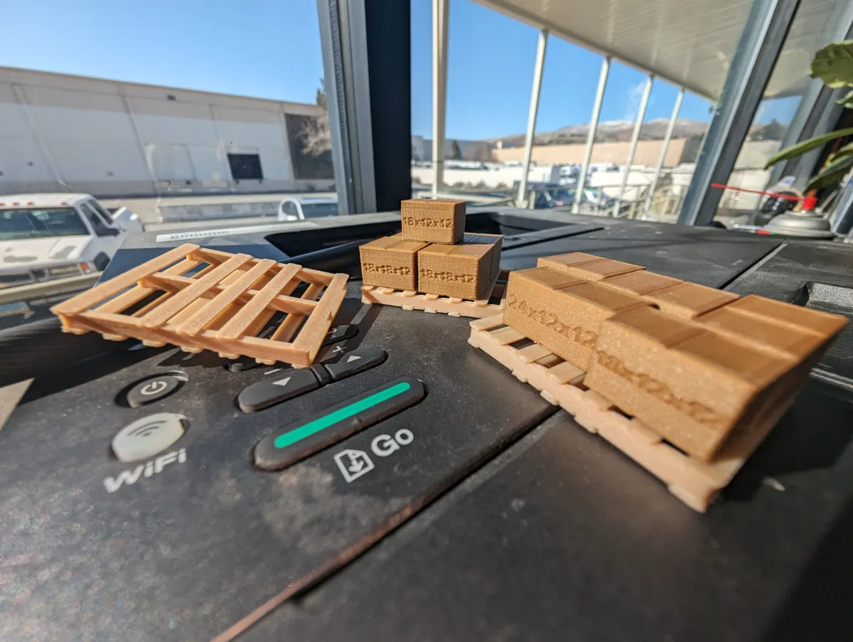 Miniature Scale Shipping Pallet and Boxes Tool and Desk Toy, photo 3 of 4 - Miniature Scale Shipping Pallet and Boxes Tool and Desk Toy Desk & Office