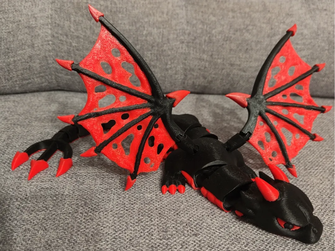 Articulated Hell Dragon with Wings