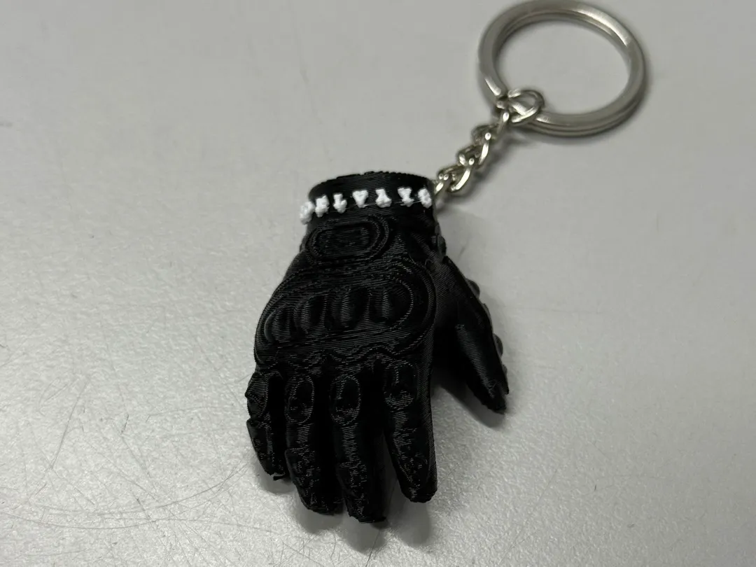 MOTORCYCLE GLOVE KEYCHAIN
