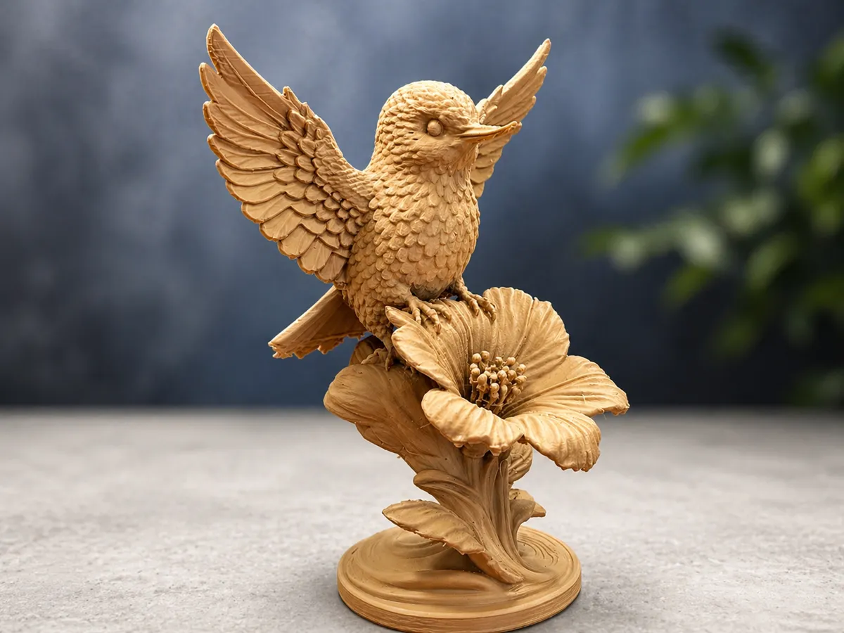 Hummingbird & Flower Figurine