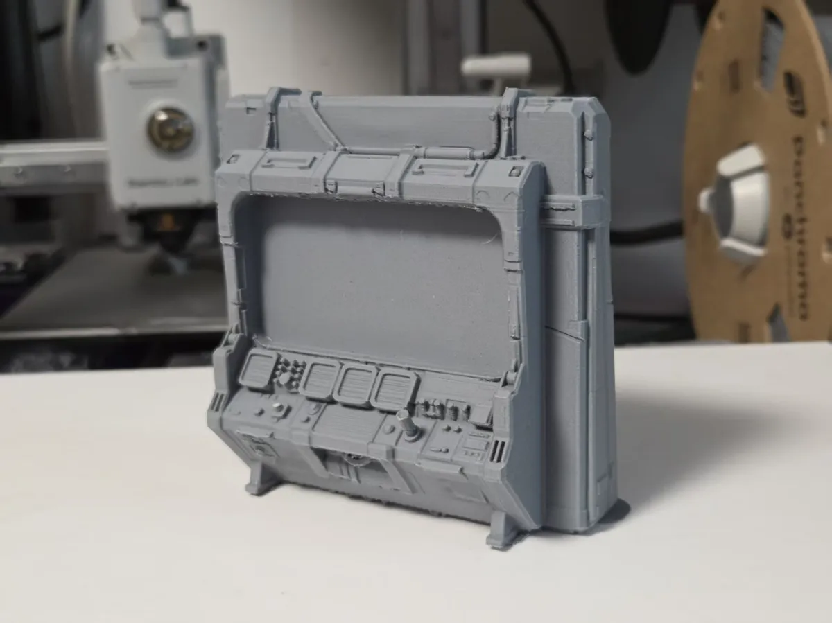 Sci-Fi Info Center Phone Stand Diorama, photo 3 of 4 - Sci-Fi Info Center Phone Stand Diorama Mobile & Device Accessories