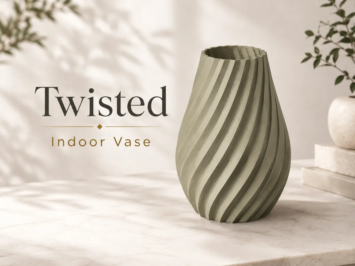 Twisted Indoor Vase, Modern Spiral Home Decor - Spiral & Twisted Vases, in stock