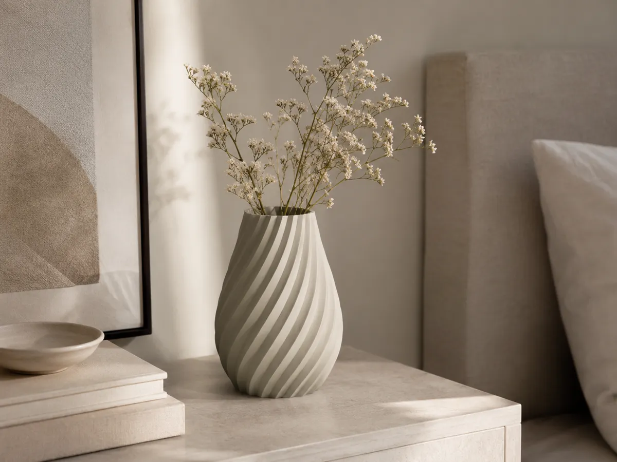 Twisted Indoor Vase, Modern Spiral Home Decor, photo 2 of 4 - Twisted Indoor Vase, Modern Spiral Home Decor Home Decor Items