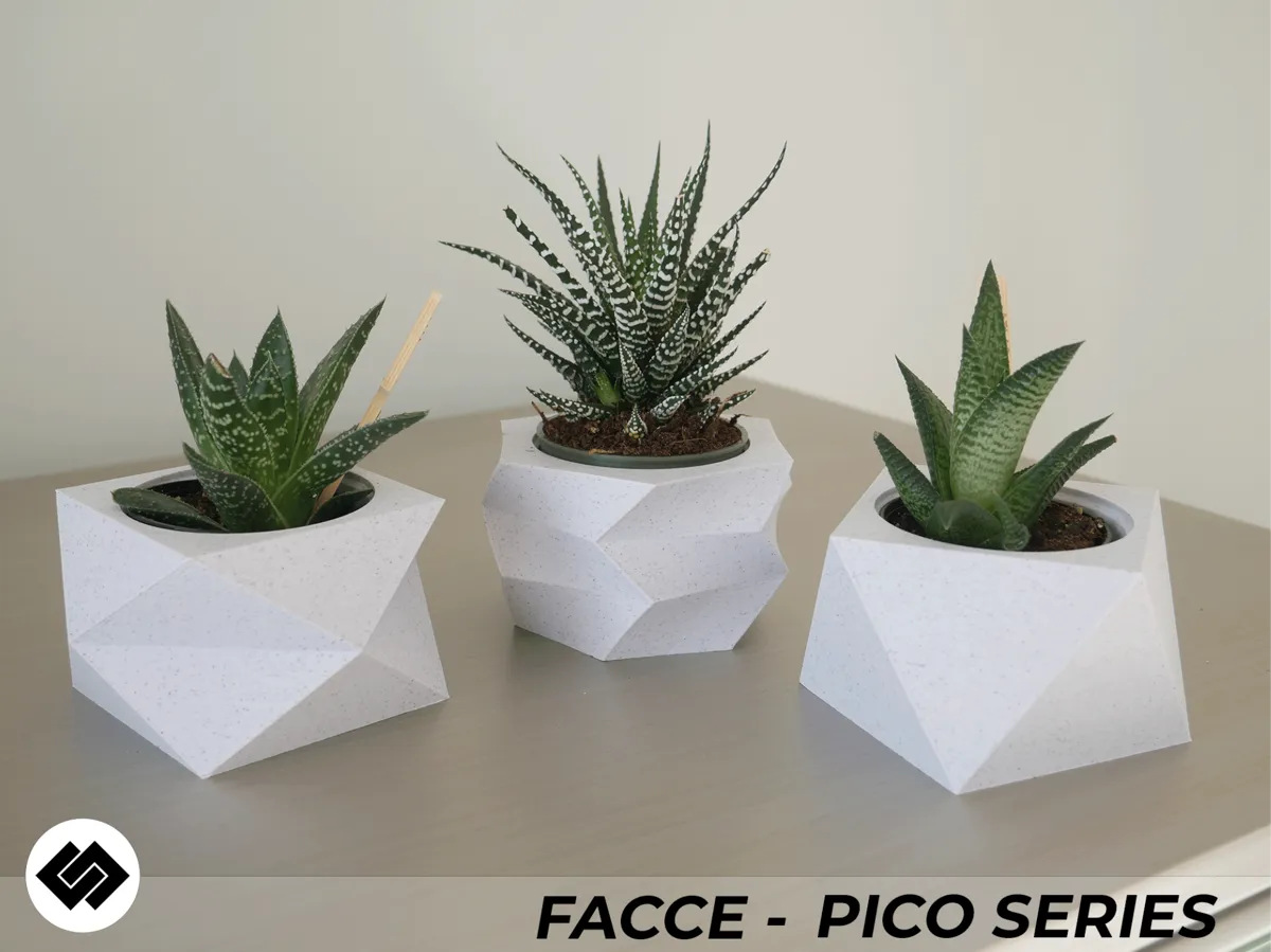 Facce Series Triple Planter Set