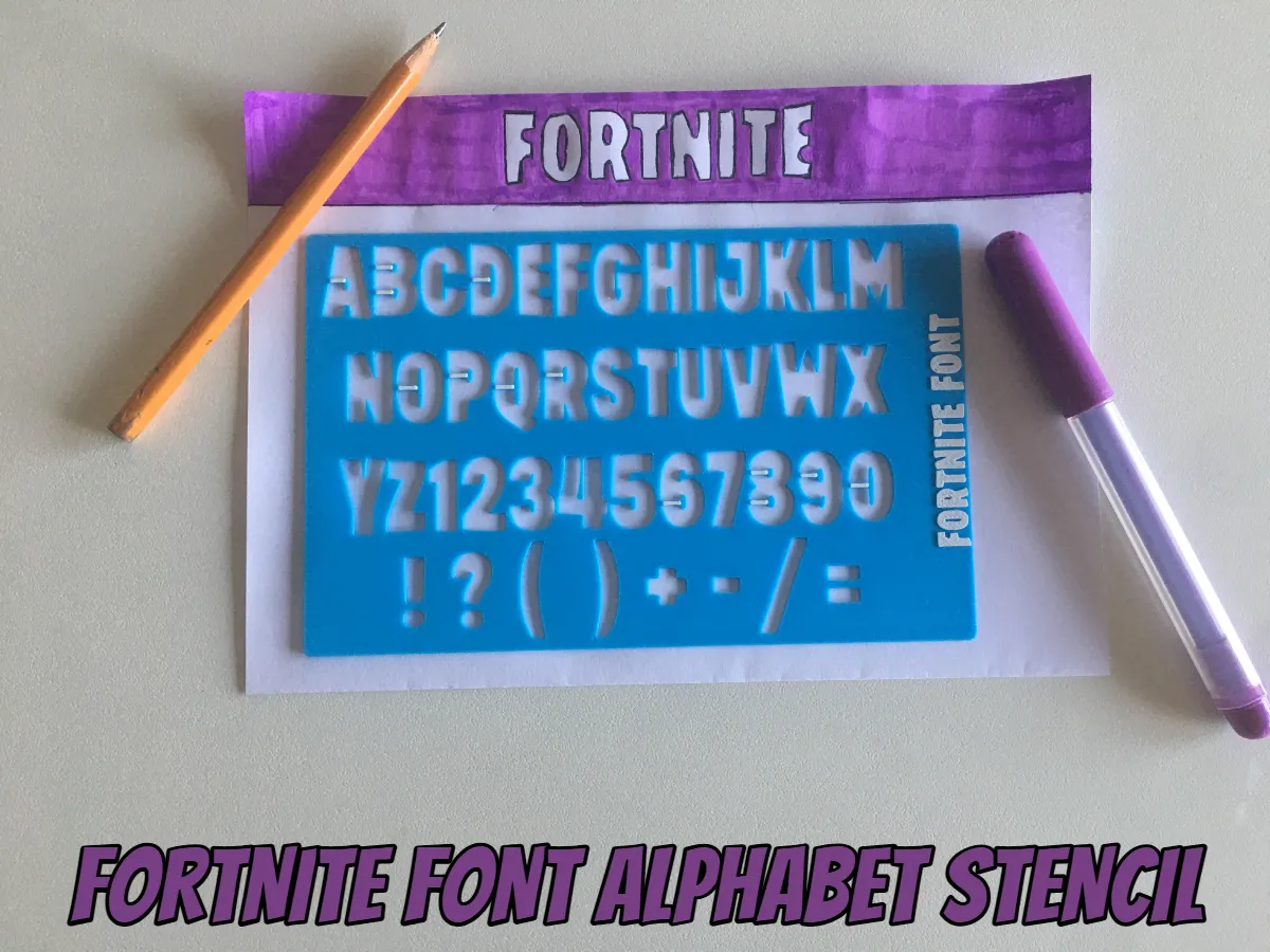 Fortnite Font Stencil Alphabet - Office, in stock in India