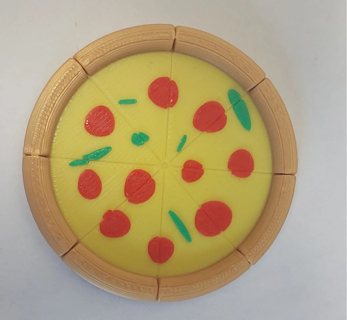 Miniature sliced pizza