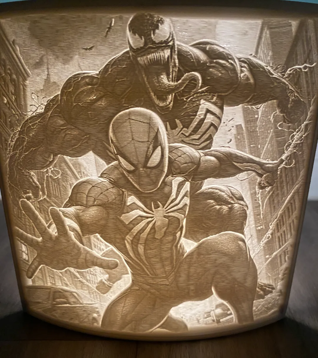 spiderman and venom - Photo Art & Lithophanes, in stock in India