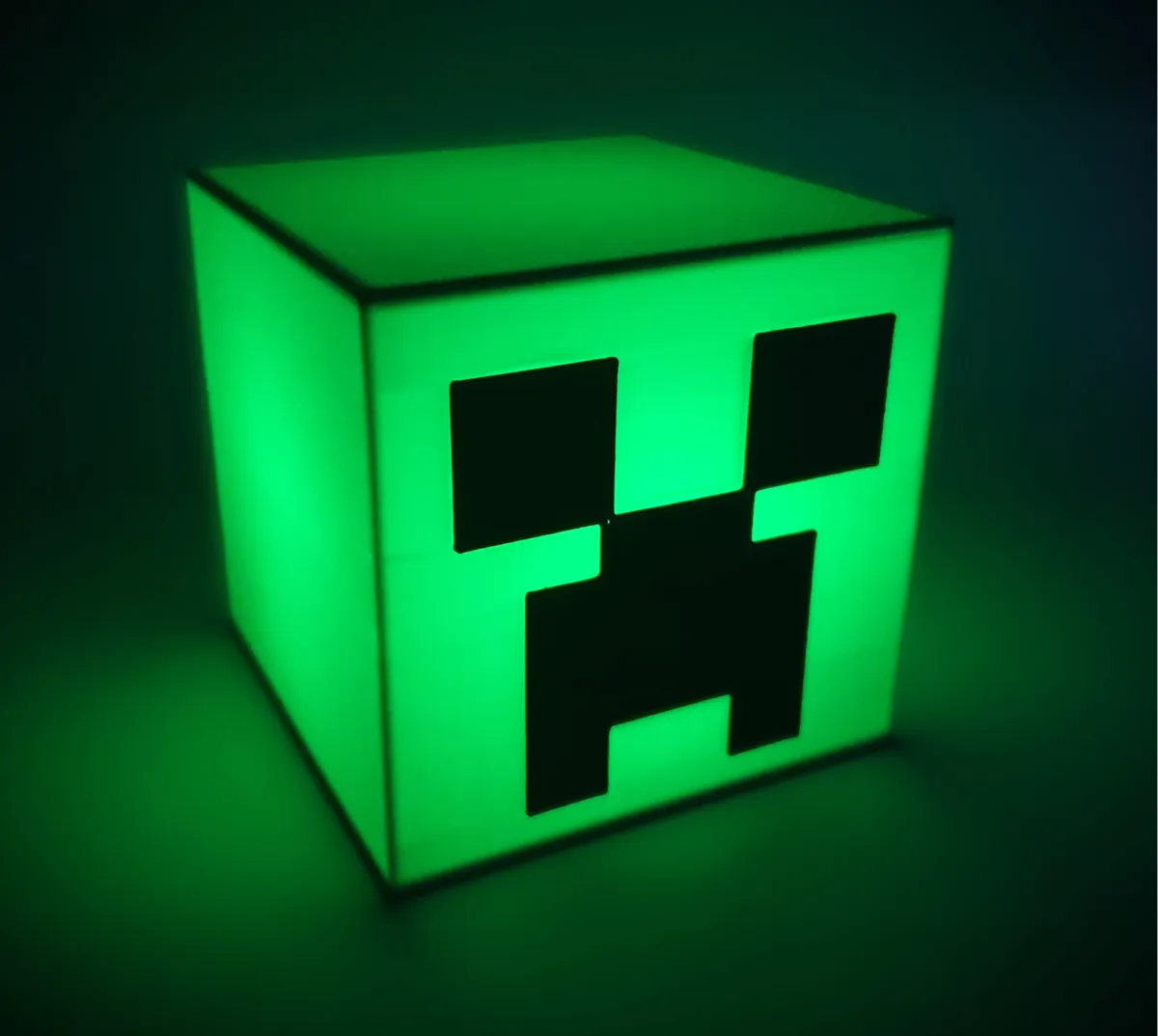 Minecraft Creeper Head - Tealight LED lamp (white) - Decor, in stock in India