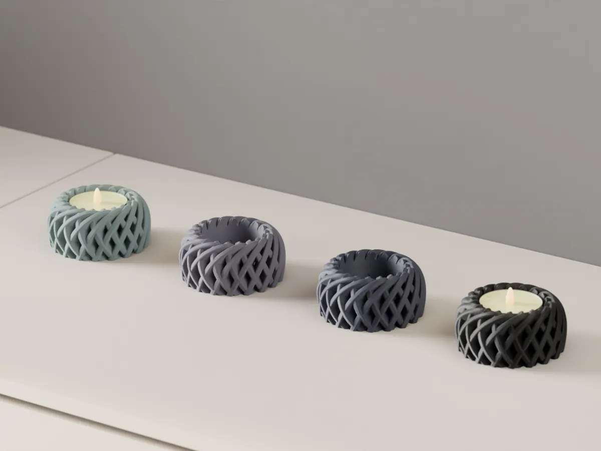 Led Tealight Holder. Spiral Basket Candle led lamp - Decor, in stock in India