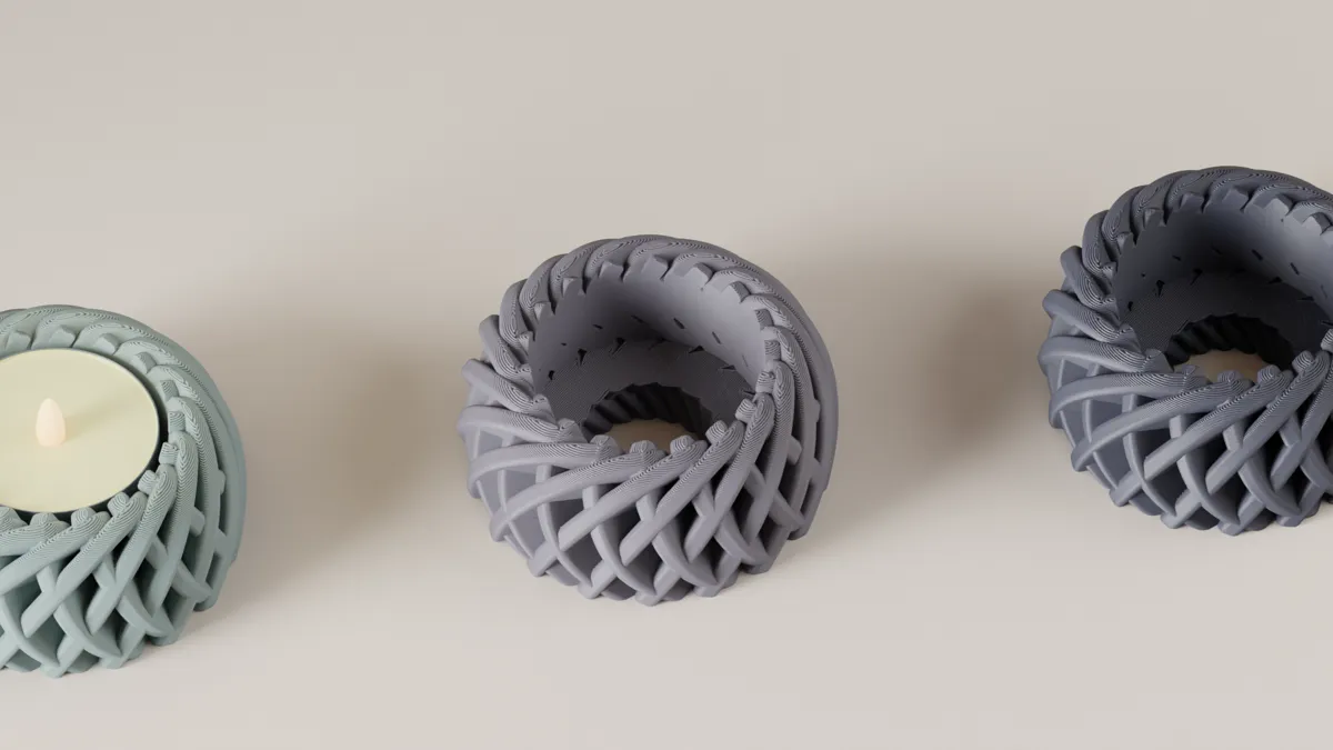 Led Tealight Holder. Spiral Basket Candle led lamp, photo 3 of 4 - Led Tealight Holder. Spiral Basket Candle led lamp Household