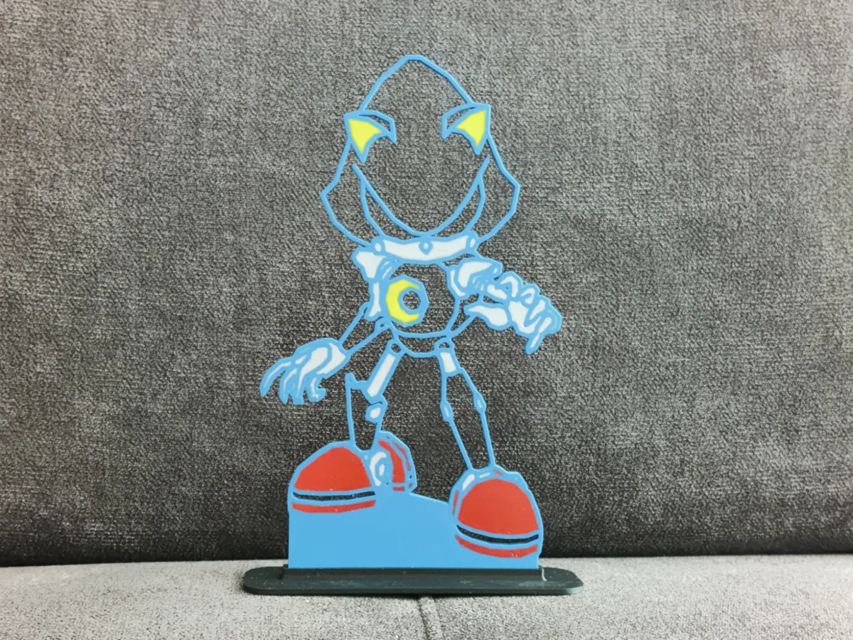 Metal Sonic Line Art