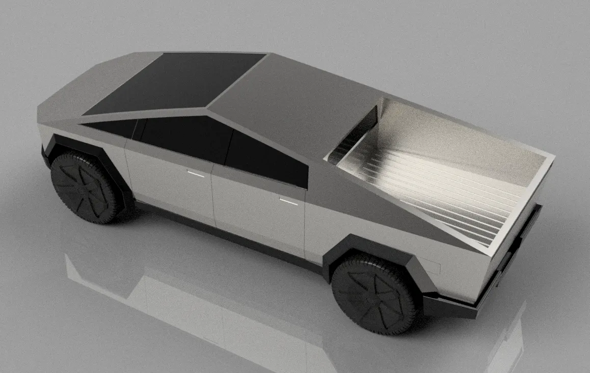 Tesla Cybertruck with suspension