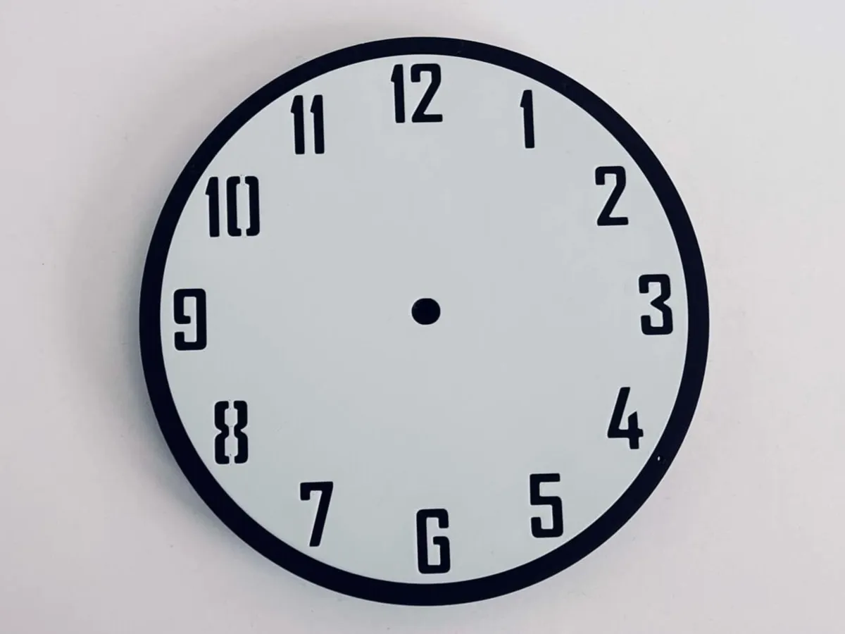 Customizable Clock Simple Pick Your Color and Font, photo 3 of 4 - Customizable Clock Simple Pick Your Color and Font Home Decor Items