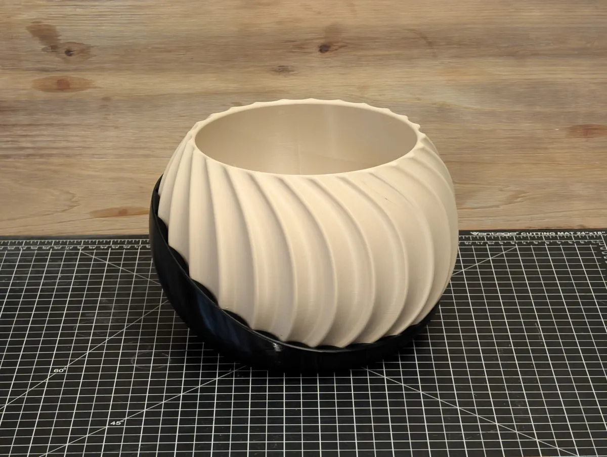 Big Swirly Planter with Drip Tray, photo 3 of 3 - Big Swirly Planter with Drip Tray Garden & Outdoor
