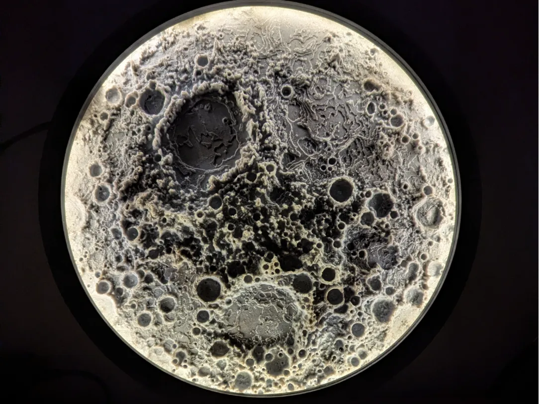 Moon Lamp for A1 - ready to assemble w/ cable hole