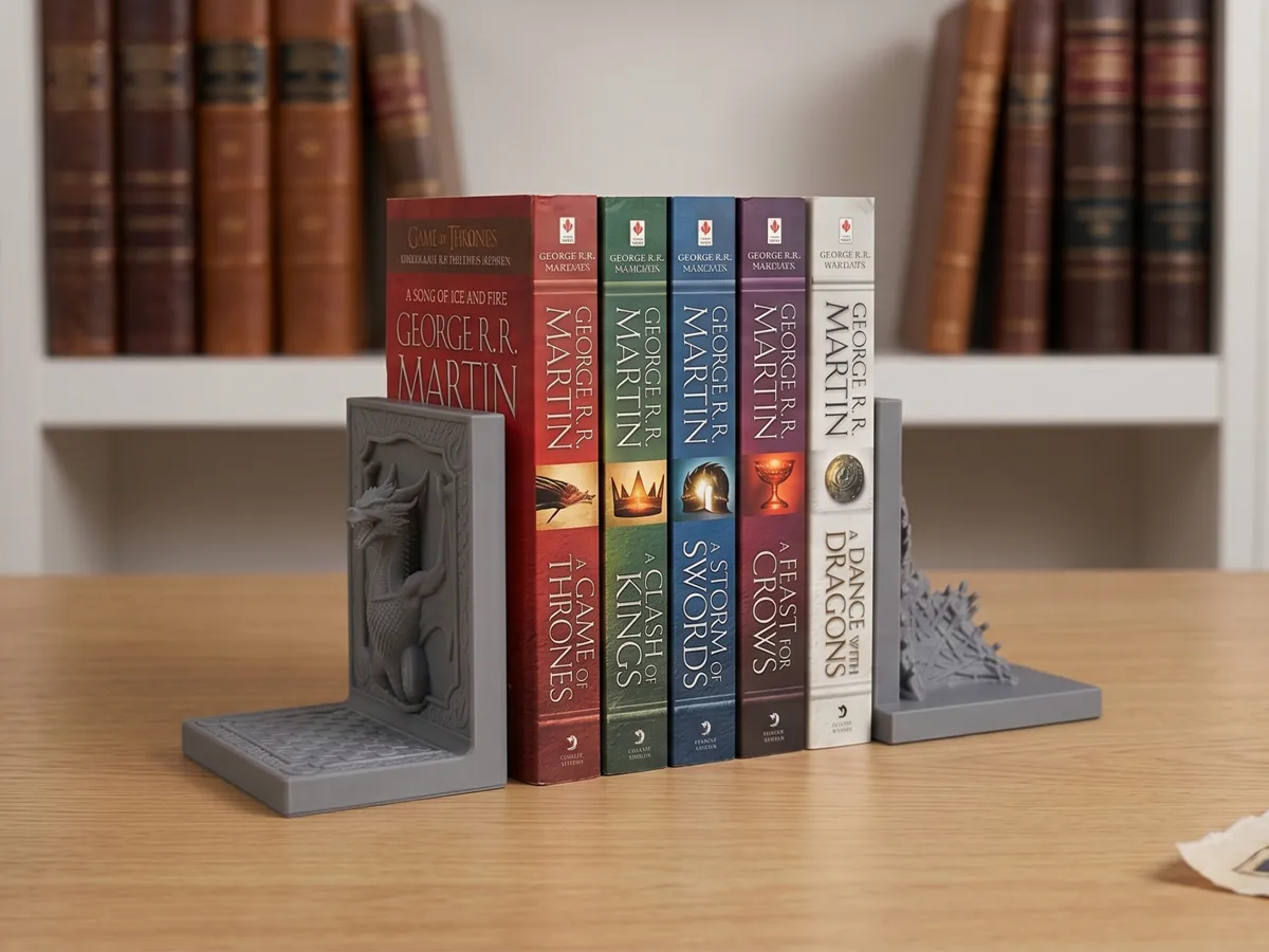 Ferma libri Trono di Spade - Drogon e Trono