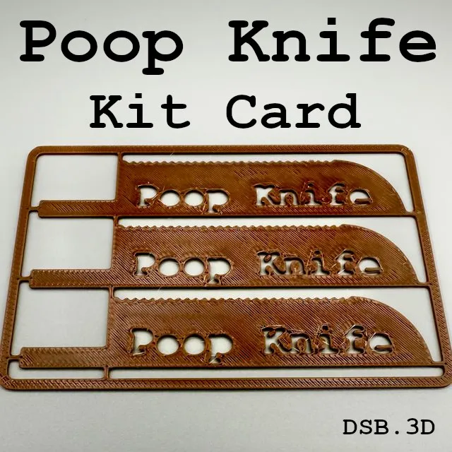 Poop Knife Travel Kit Card