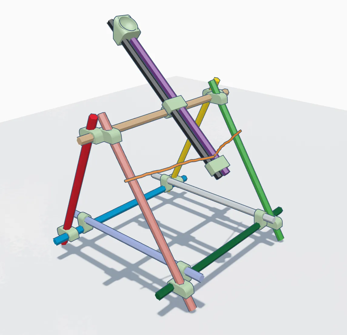 Functional Catapult Made from Pencils, photo 2 of 4 - Functional Catapult Made from Pencils Desk & Office
