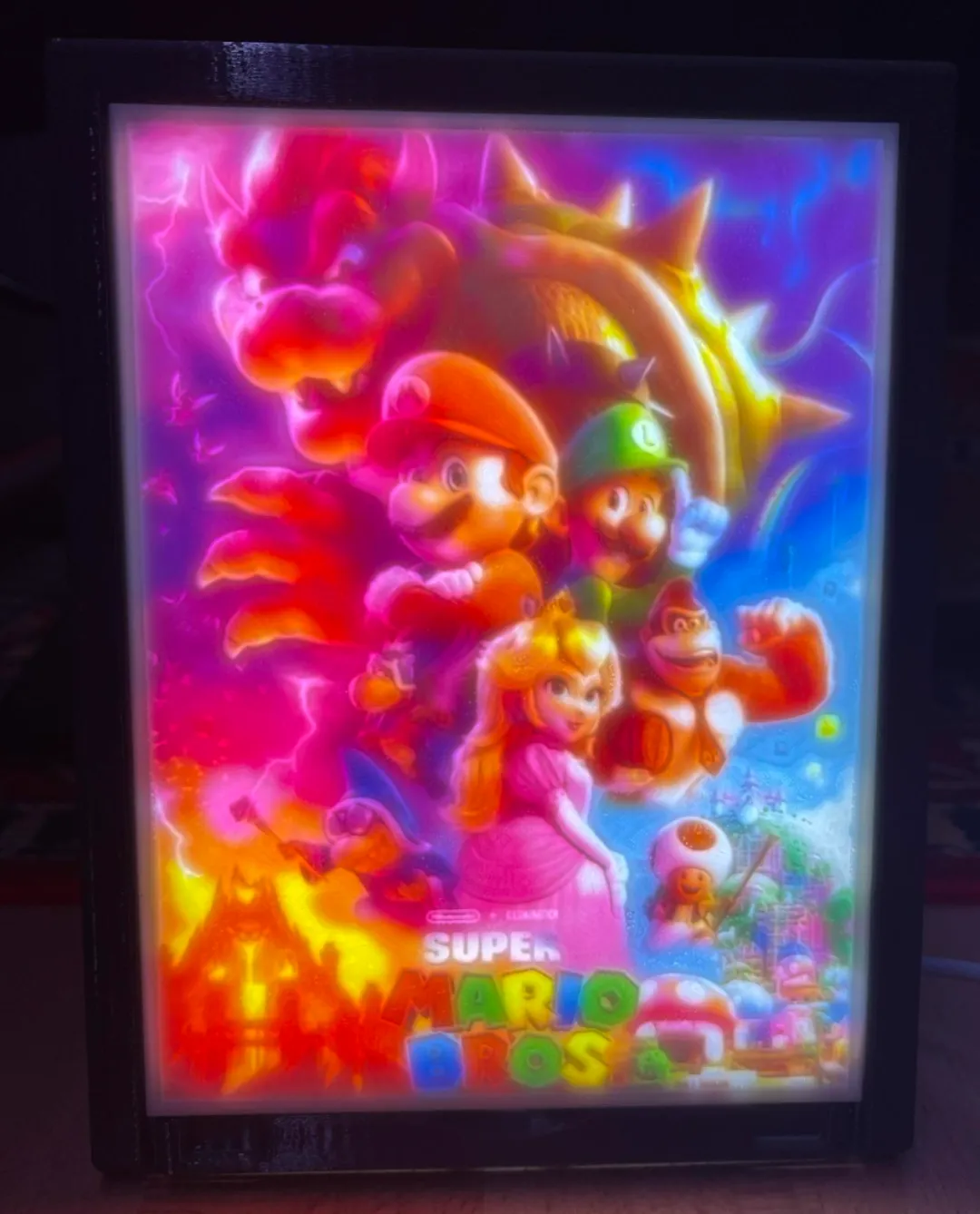 Super Mario Bros Lithophane CMYK - Lithophane Photo Panels, in stock in India