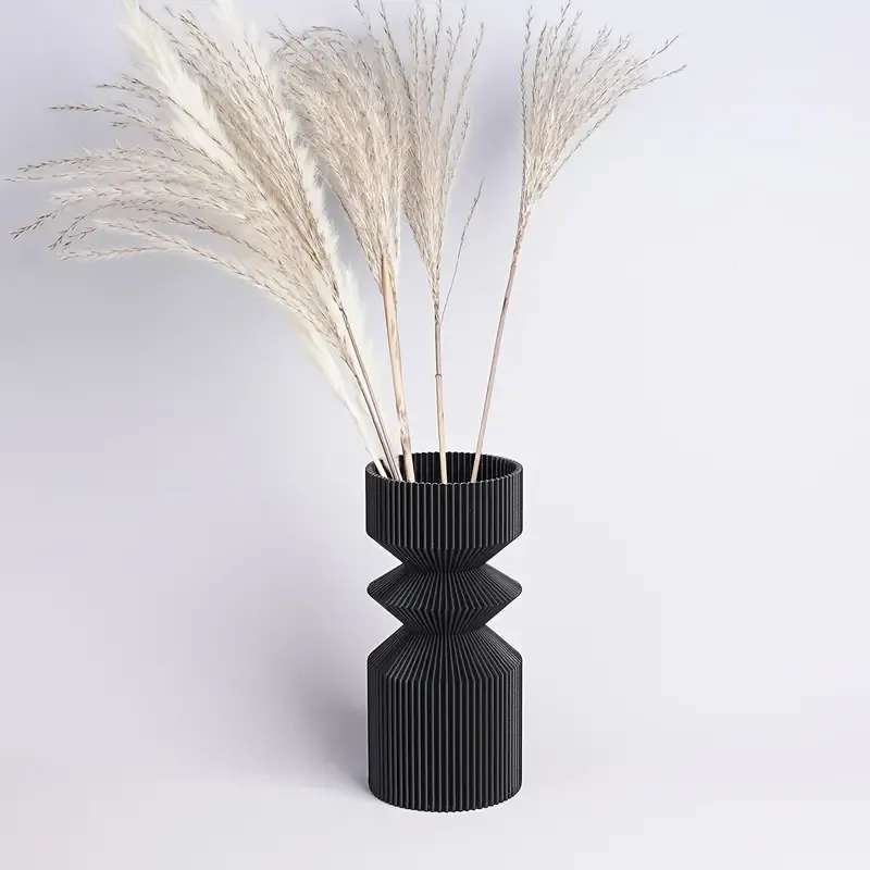 minimalist tight center vase with ribs - Decor, in stock in India