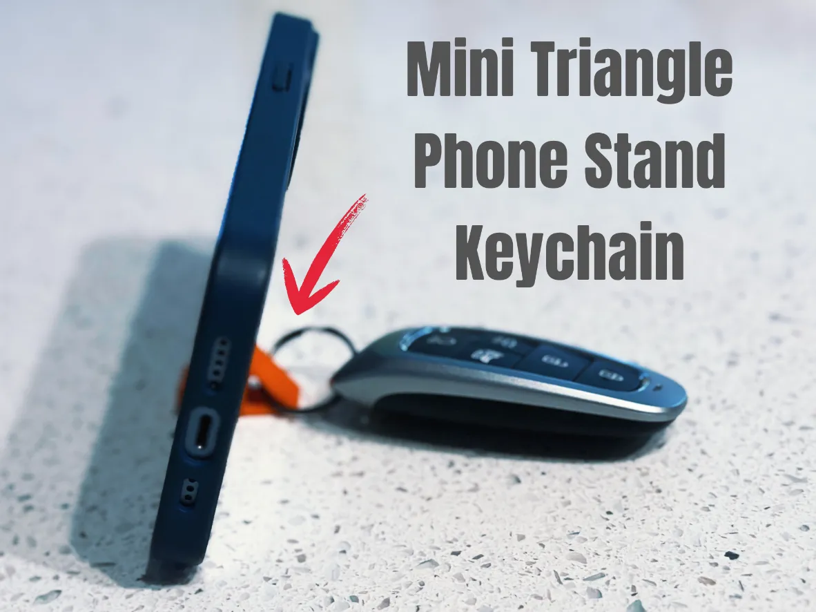 Mini Triangle Keychain Phone Stand, photo 4 of 4 - Mini Triangle Keychain Phone Stand Hobby & DIY
