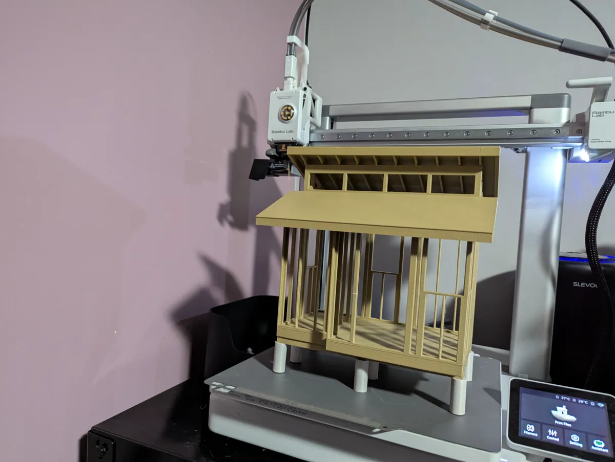 1:20 Model | 100 Sq Ft Tiny Home Frame With Roof, photo 3 of 4 - 1:20 Model | 100 Sq Ft Tiny Home Frame With Roof Miniatures