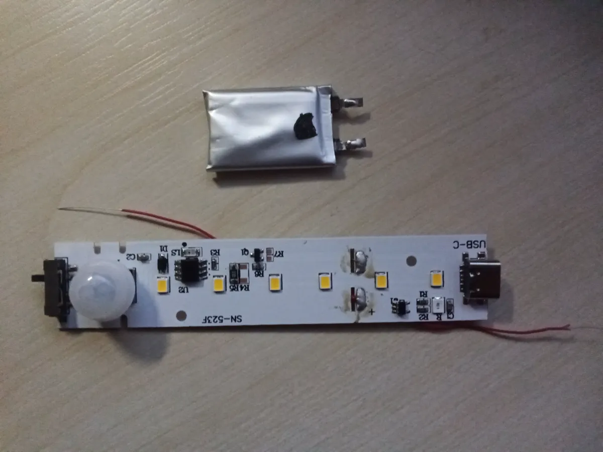 18650 battery upgrade for common PIR night light, photo 2 of 4 - 18650 battery upgrade for common PIR night light Lamps & Lighting