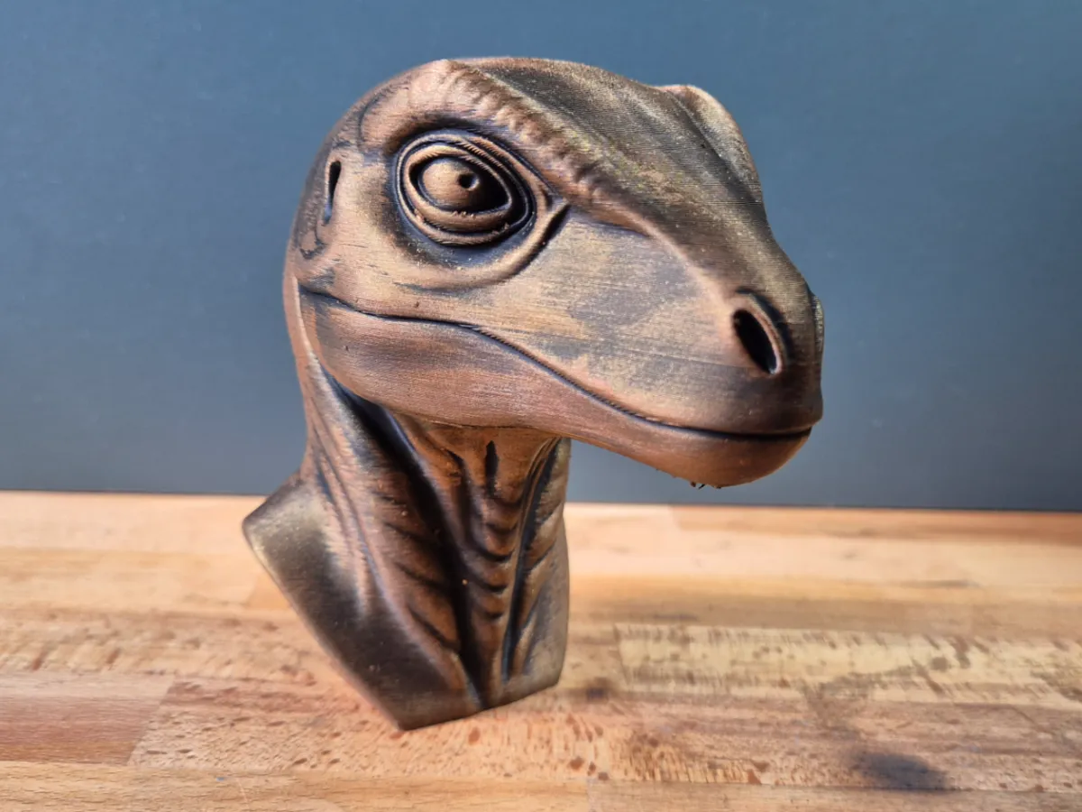 Velociraptor Dino Bust model