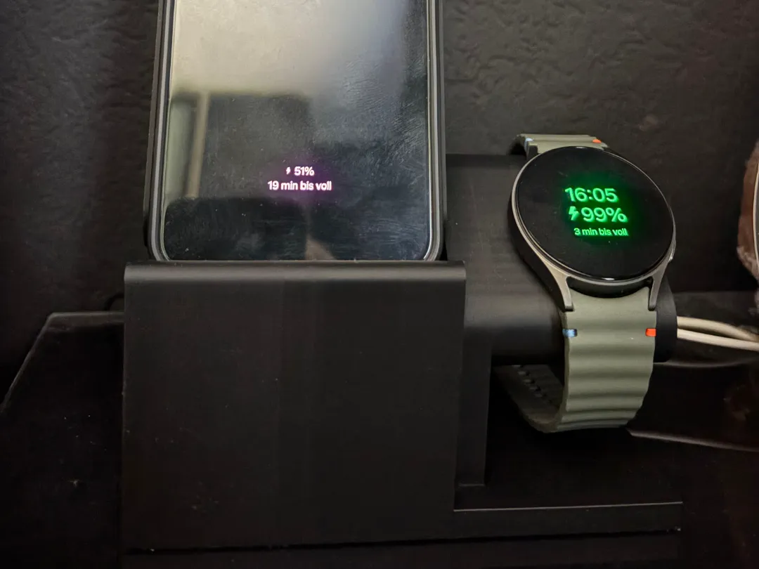 Multi-Device Phone and Watch Charging Stand
