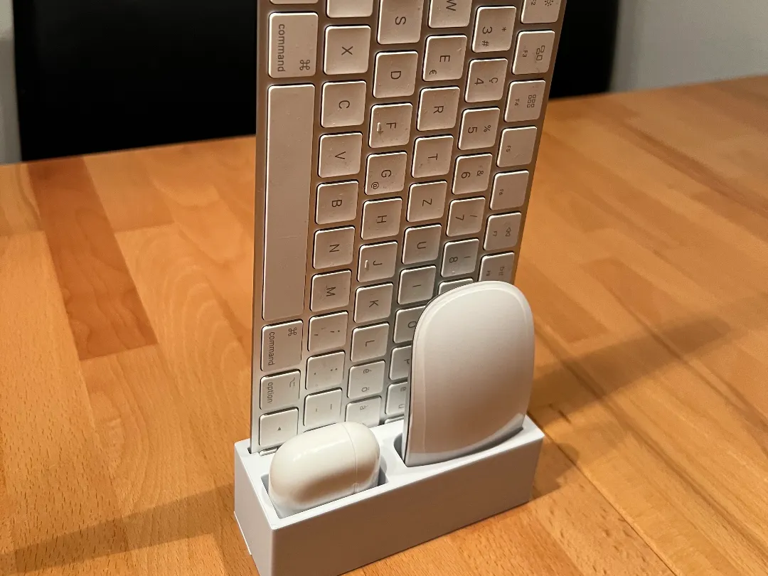 Apple Magic Keyboard, AirPods & Mouse Stand