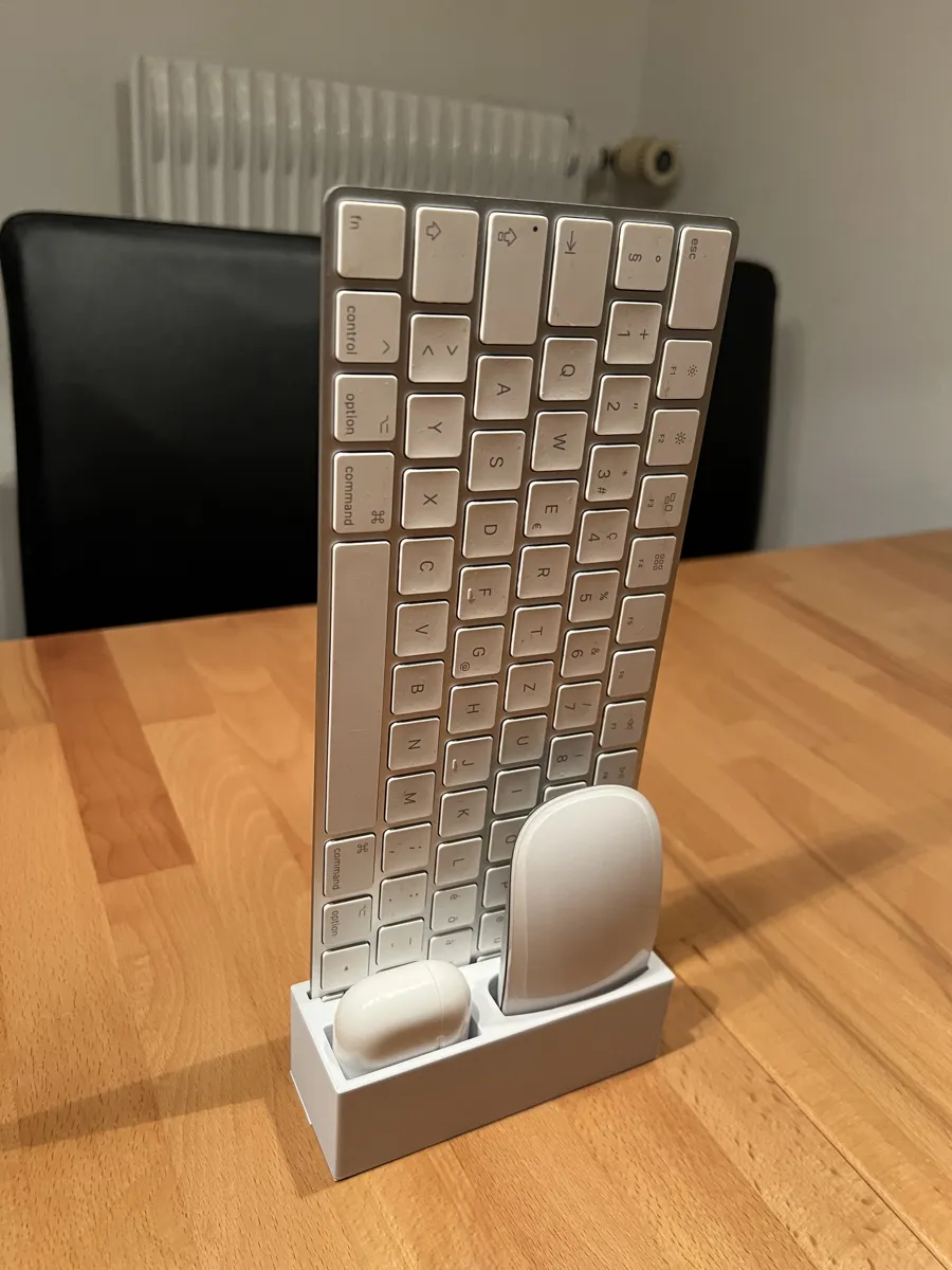 Apple Magic Keyboard, AirPods & Mouse Stand, photo 4 of 4 - Apple Magic Keyboard, AirPods & Mouse Stand Generative Art