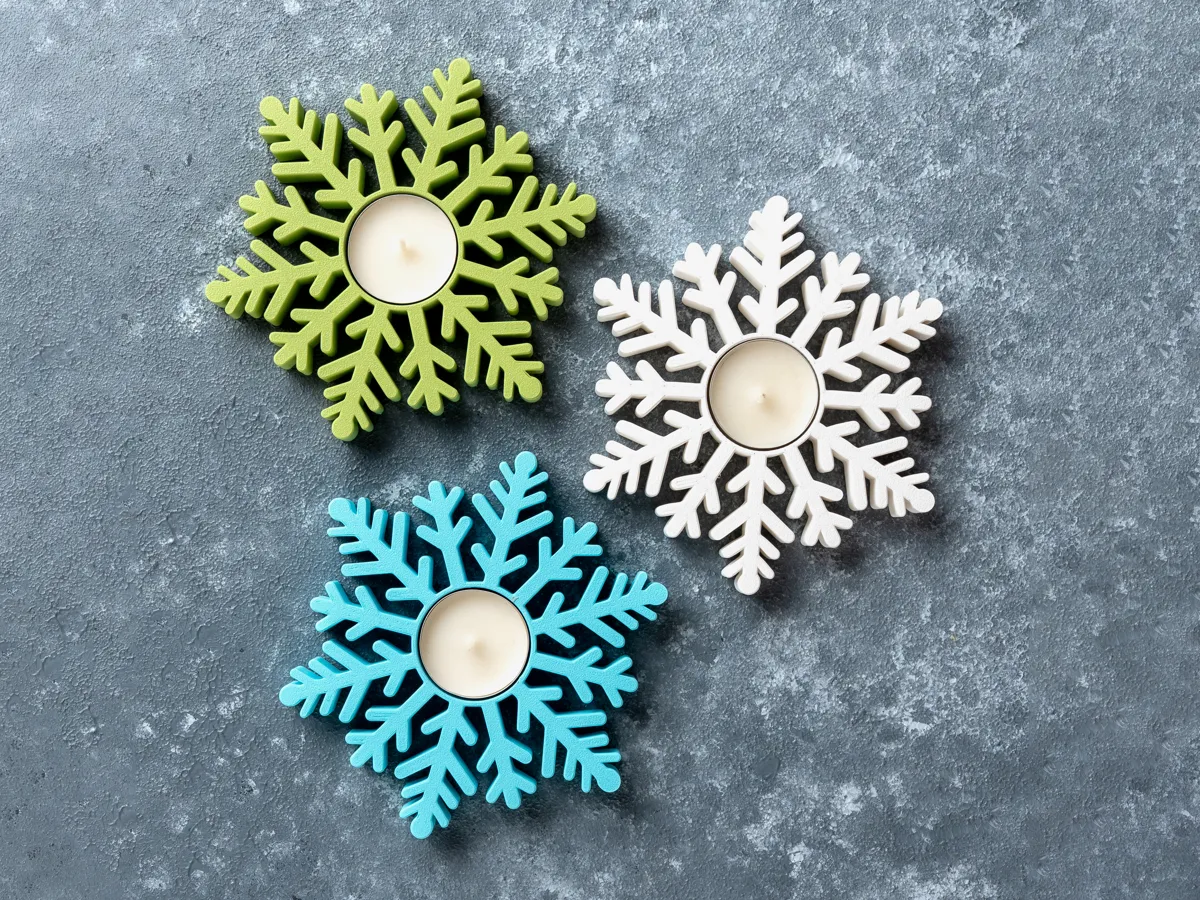 Snowflake Candle Holder, photo 3 of 4 - Snowflake Candle Holder Home Decor Items