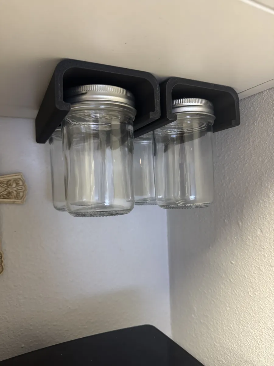 Under mount Mason jar rack, photo 3 of 4 - Under mount Mason jar rack Kitchen & Dining